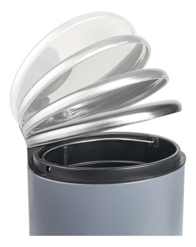 Bote Basura Inox C/pedal Con Cuerpo Extraible 3 L Gris Lacor