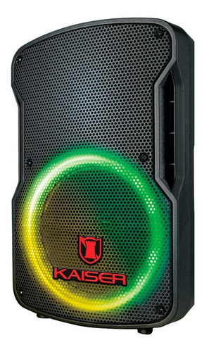 Kaiser Bafle Recargable Negro Con Bluetooth Portatil Luz Led
