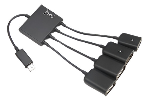 Micro Usb Host Otg 3 Puertos Hub Adaptador Cable Para Samsun