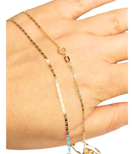 Corrente Ouro 18k 750 Maciço Elo Piastrine Cordão 60cm