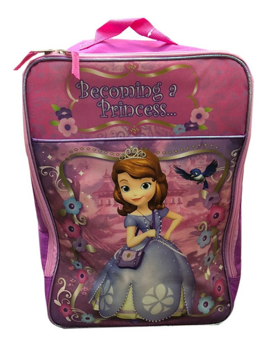 Mochila Con Ruedas Diseño Princesa Log-on Toys Niños Rosa