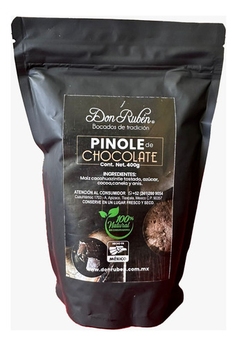 Pinole De Chocolate 100% Natural Gourmet 400 Gr