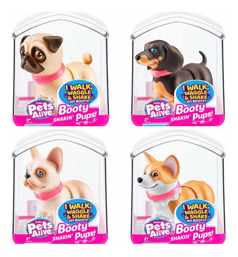 Mini Figura Zuru Pets Alive Booty Shakin Pups (colección C/u