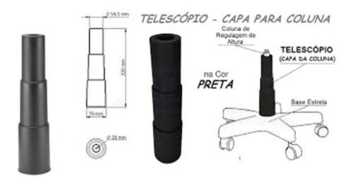 Copo Telescópio Para Cadeira Secretária Giratória