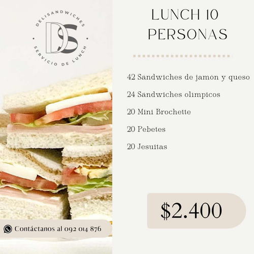 Servicio De Lunch ! En 24 Hs El Mejor X Lejos!