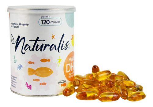 Kit 2x Ômega-3 Maxi Dha 700 120 Cápsulas Naturalis Sabor Sem Sabor