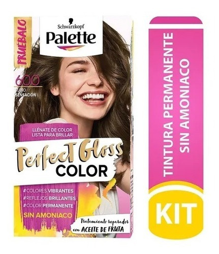 Paleta profissional Tintura Schwarzkopf Perfect Gloss Color Palette Perfect Gloss Color 600 Rubio Sensación tono rubio sensación x 50 mL