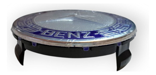 Kit X4 Centros De Llanta Mercedes Benz Laureles, 75 Mm Azul