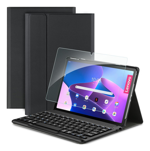 Funda Con Teclado Lenovo P11 11 Tb-j606f Con Ñ + Vidrio