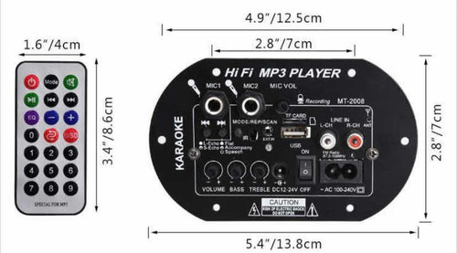 Imagen 3 de 3 de Módulos Amplificador Bluetooth 120w