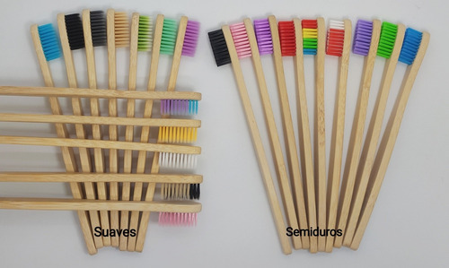 50 Cepillos De Dientes, Bambú, Biodegrable, Ecologico, Adult