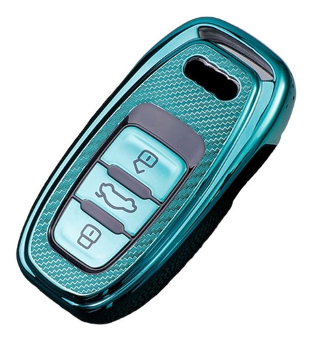 Funda Llave Audi Tpu Cromo/fibra A4 A5 A7 A8 Q5 Q7