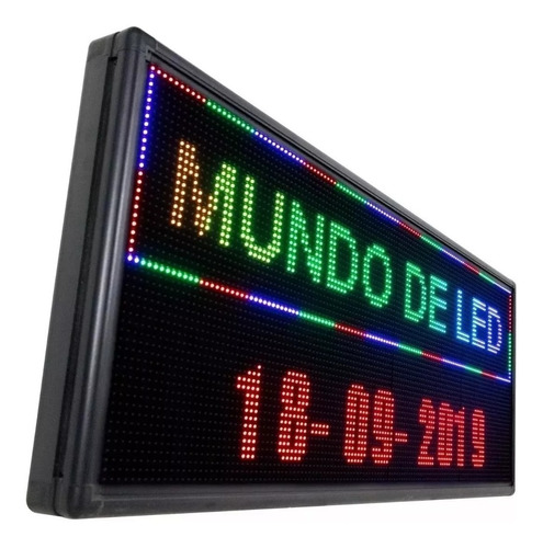 Painel De Led Letreiro Luminoso 135 X 72cm Rgb A Prova Dagua