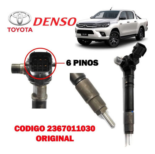 Bico Injetor Hilux 2.8 2017a2020 Denso 2367011030 2957000630 Recondicionado