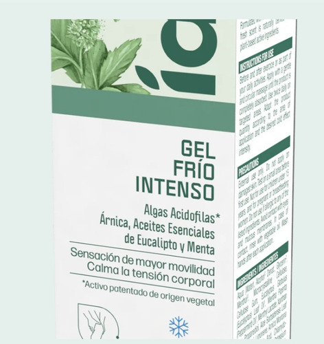 Iana Gel Frio Intenso Auxiliar Alivio De Tensión Articular Fragancia Natural