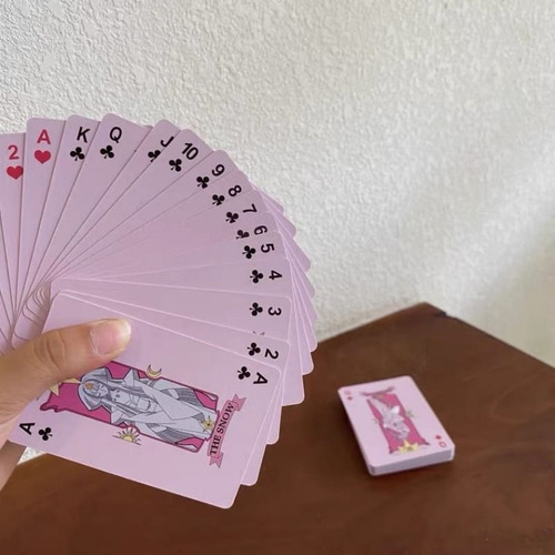 Cartas De Poker Sakura Card Captor Baraja Juego De Mesa Rosa Sakura Chino