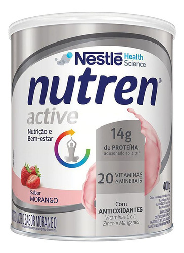 Nestlé Nutren Active Sabor Morango Lata 400g