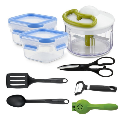 Imagen 7 de 8 de T-fal Combo X10 Procesador Contenedor Pela Tijera Exprimidor