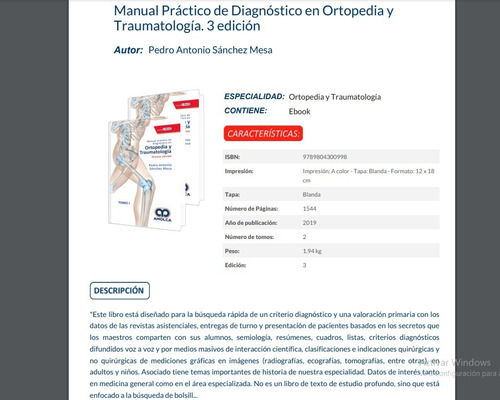 Manual Práctico De Diagnóstico En Ortopedia Y Traumatología 