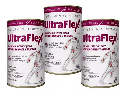 Ultraflex Colageno Hidrolizado Huesos Articulaciones X3 Unid