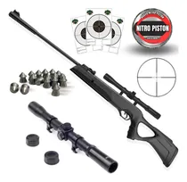 Comprar Rifle Aire Comprimido Nitro Piston Fox Bravo Mira Balines 