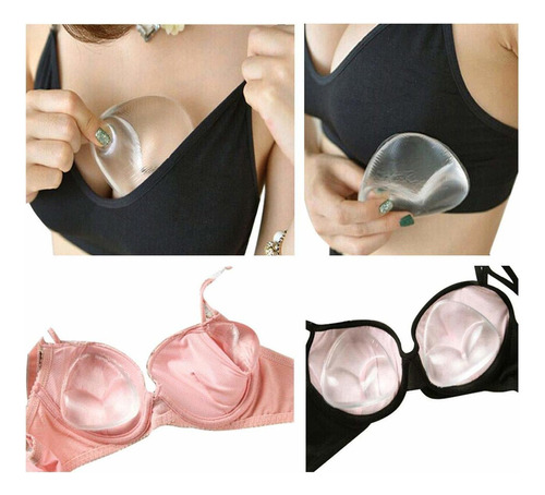 Clear Silicone Bra Inserts - Triangle Gel Breast Inserts Enh