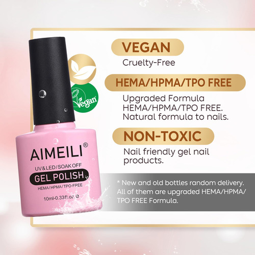 Aimeili Soak Off Uv Led Glitter Color Gel Esmalte De Uñas Mu