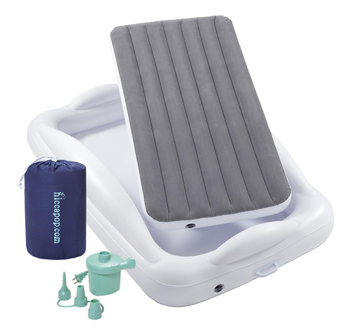 Cama De Viaje Inflable Para Niños Con Barandas De Seguridad
