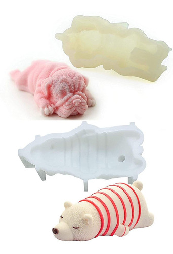 Molde De Silicona 3d Shar Pei Moldes De Animales Para P...