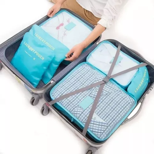 Set X6 Organizador De Valija Viaje Kit Estuche Ropa Neceser