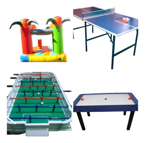 comprar Castillo De 3x3 Con Turbina + Metegol + Pinpong O Tejo