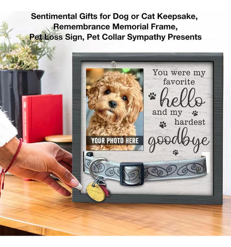 T Dog Cat Memorial Picture Frame Memorial Frame Con