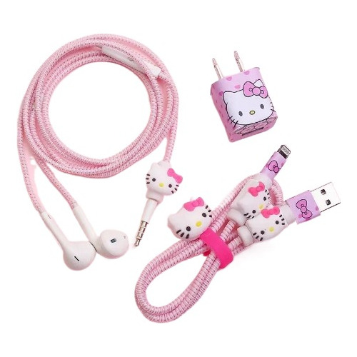 Kit Protector Para Cables Gato Kitty Cargadores Audifonos