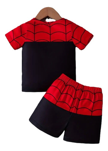 Conjunto Camiseta Y Pantalones Cortos De Bebe De Spiderman