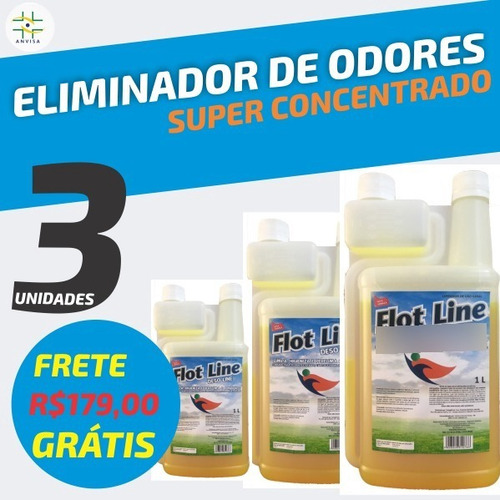 Eliminador De Odores  Flotline Desoline 3 Litros Fret Grátis