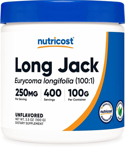 Nutricost | Longjack Tongkat Ali | 250mg | 3.53oz | 400 Serv