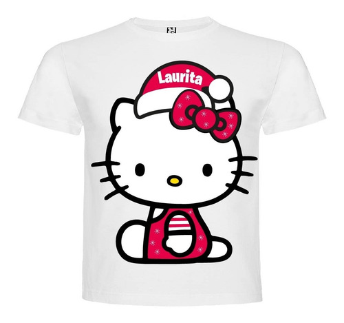 Hello Kitty Polera Personalizada Navideña Navidad Niños