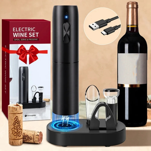 Juego De Abrebotellas Eléctrico Con Base De Carga, Corcho Au