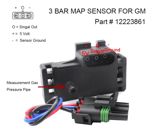 Sensor De Presión Absoluta New Map Colfold De 3 Bar Para 12