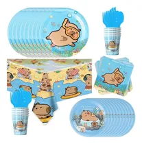Comprar Vajilla Capybara Para Cumpleaños, 20 Piezas, Juego De Fiesta