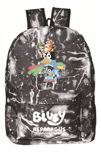 Bluey Mochila, mochila para niños con interior espacioso, bolsillos  laterales de malla, linda mochila para niños y niños pequeños con correas