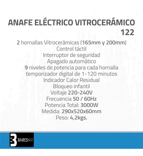 Imagen 6 de 8 de Combo Horno 5 Func Anafe 2 Vitrocerámico Eléctrico Clever
