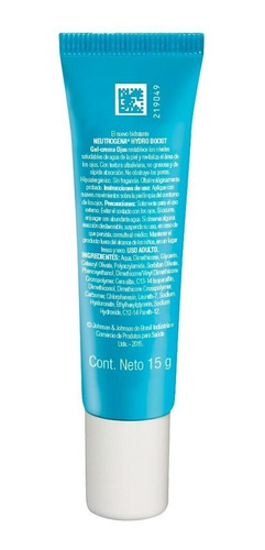 Imagen 2 de 5 de Crema/Gel Gel-Cream Eye Neutrogena Hydro Boost día/noche para piel seca de 15g