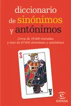 Comprar Diccionario Mini De Sinãâ³nimos Y Antãâ³nimos, De Espasa Calpe. Editorial Espasa, Tapa Blanda En Español