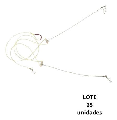 Linea De Fondo Con Dos Bajadas De Acero X 25 Unidades