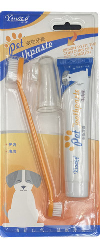 Kit De Limpieza / Cuidado Dental Para Perro Sabor Vainilla