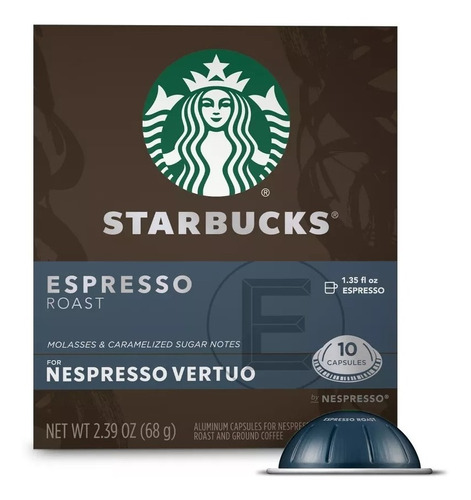 Starbucks Capsulas Nespresso - Vertuo - Espresso Roast