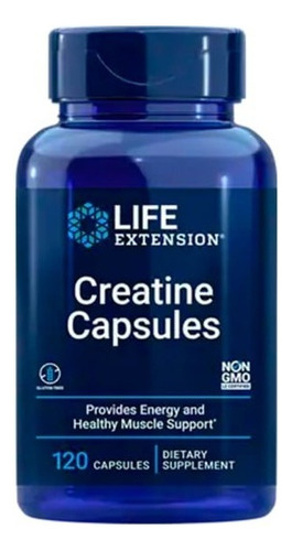 Life Extension Creatina Aumenta Energía 120 Caps Sfn Sabor Sin sabor