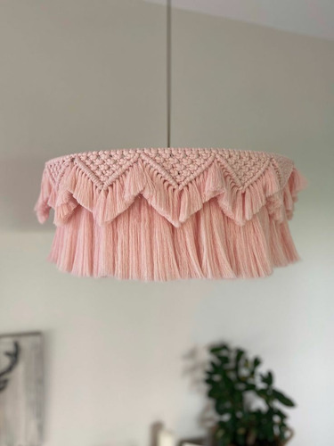 Luminaria Lampara Vintage Boho Macrame