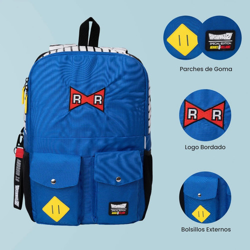 Mochila Dragon Ball Z Androides 17 Y 18 Doble Vista Edición Especial